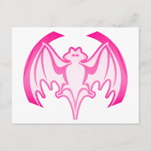 Postal Bat Magenta Inv El MUSEO Regalos Zazzle