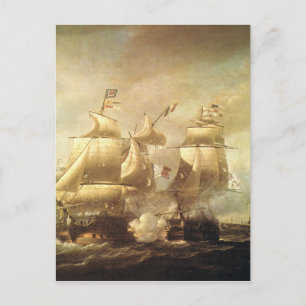 Postal Batalla clásica del mar 1