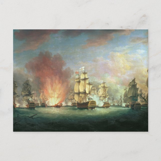 Postal Batalla con luz de la luna: La batalla de Cape St. (Anverso)