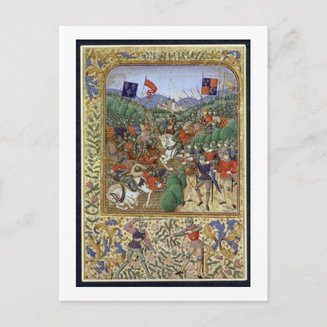 Postal Batalla de Agincourt, el 25 de octubre de 1415 (Anverso)