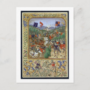 Postal Batalla de Agincourt, el 25 de octubre de 1415
