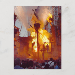 Postal Batalla De Barcos Piratas En Treasure Island, Las 