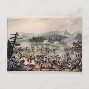 Postal Batalla de Barrosa grabada por I. Clarke