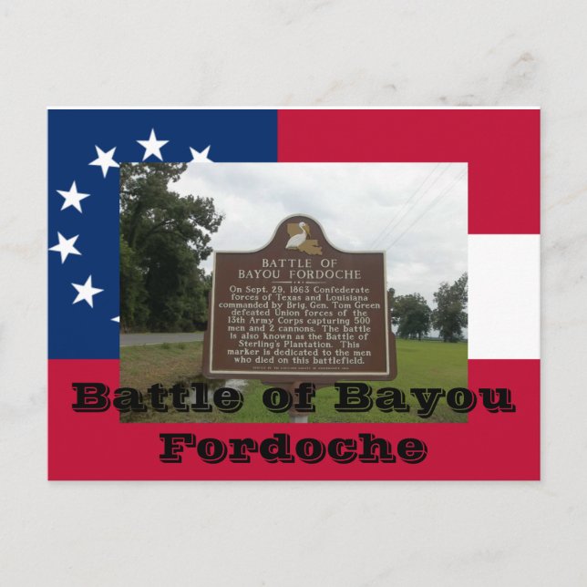 Postal Batalla de Bayou Fordoche (Anverso)