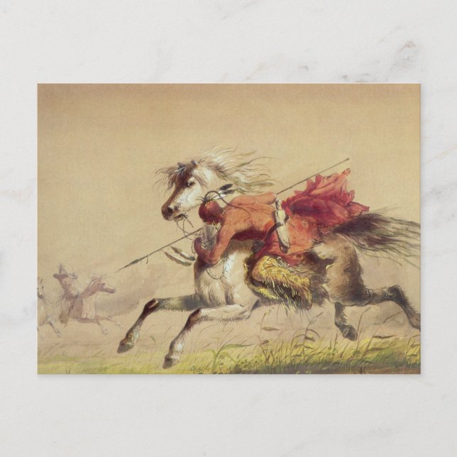 Postal Batalla De Calzado De Agua Azul Por Alfred Jacob M (Anverso)