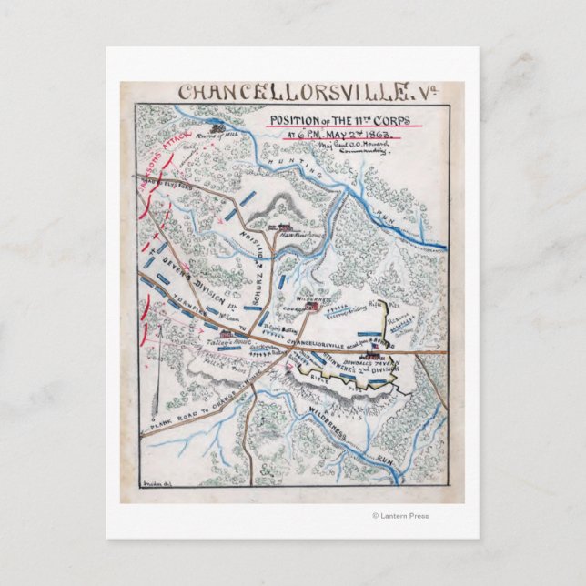 Postal Batalla de Chancellorsville 3 (Anverso)