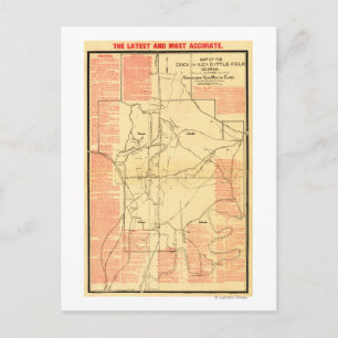 Postal Batalla de Chickamauga - Mapa Panorámico de la Gue