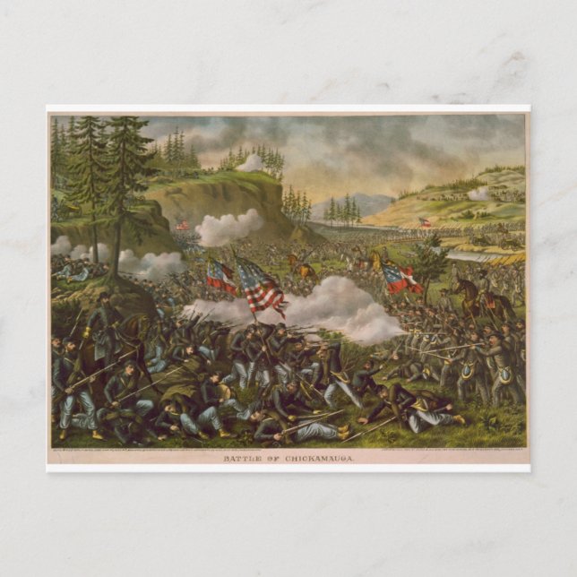 Postal Batalla de Chickamauga, publicada alrededor de 189 (Anverso)