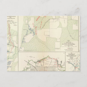 Postal Batalla de Corinth Iuka Bayou Fourche