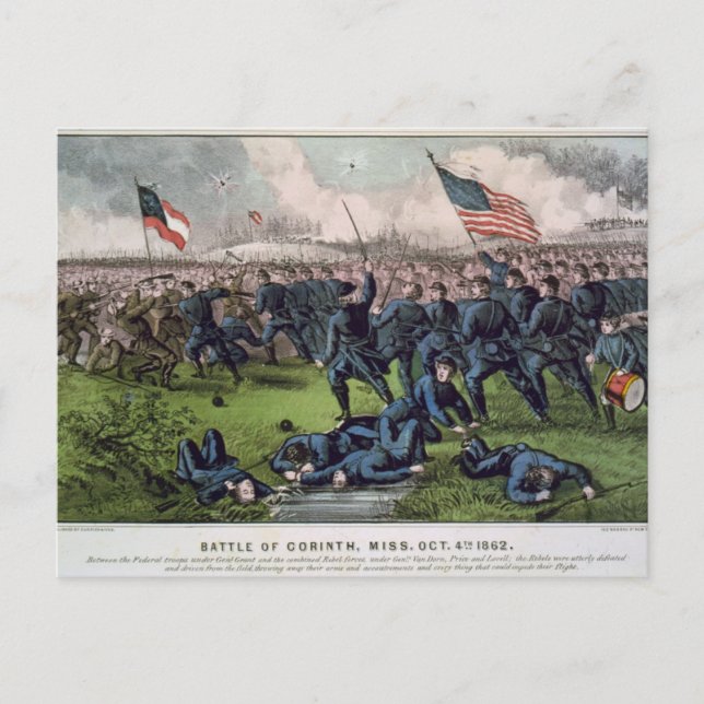 Postal Batalla de Corinto (Anverso)