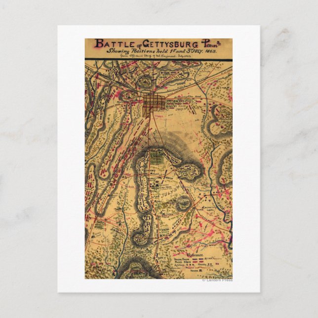 Postal Batalla de Gettysburg (Anverso)