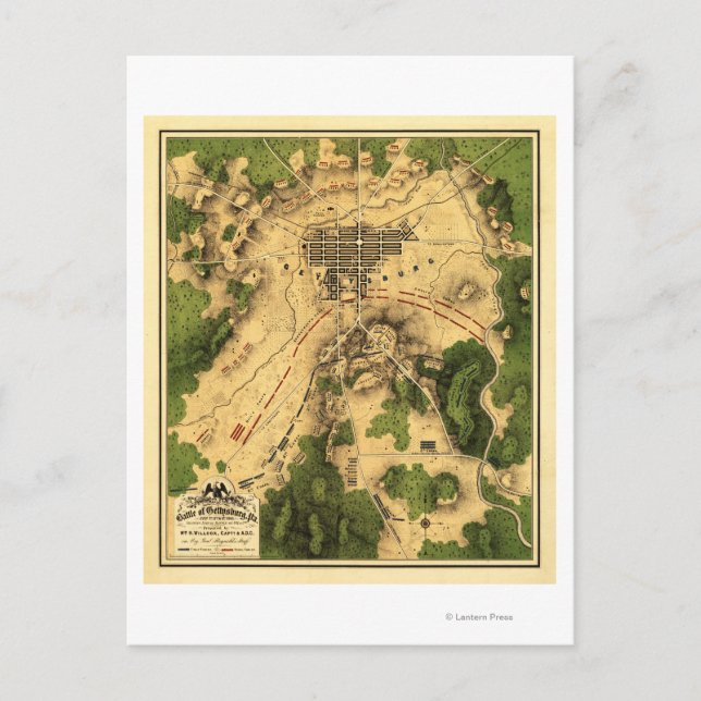 Postal Batalla de Gettysburg 10 (Anverso)