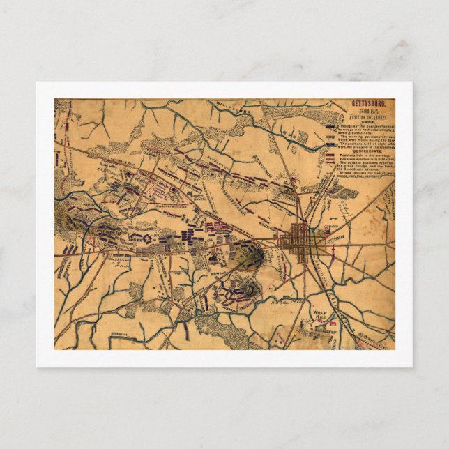 Postal Batalla de Gettysburg 14 (Anverso)