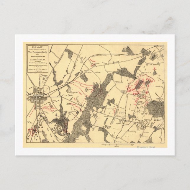 Postal Batalla de Gettysburg 15 (Anverso)