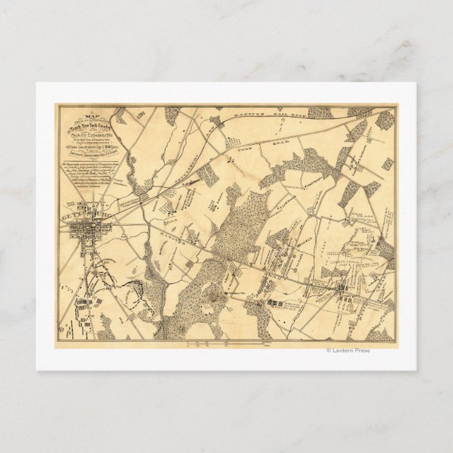 Postal Batalla de Gettysburg 16 (Anverso)