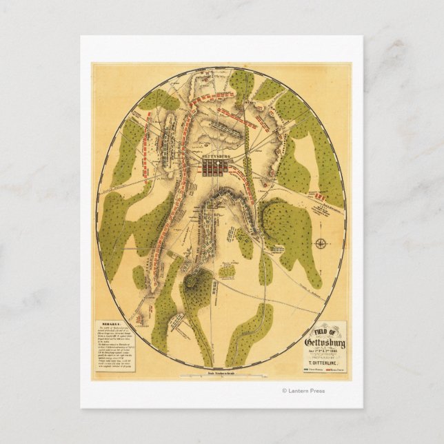 Postal Batalla de Gettysburg 7 (Anverso)