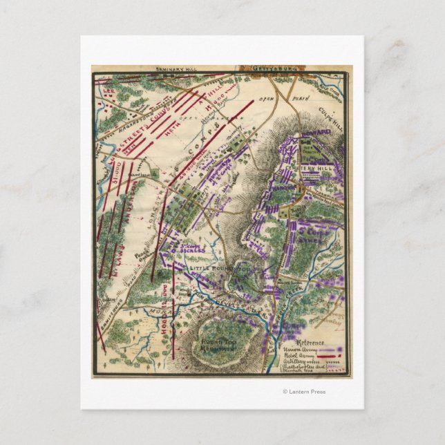 Postal Batalla de Gettysburg 8 (Anverso)