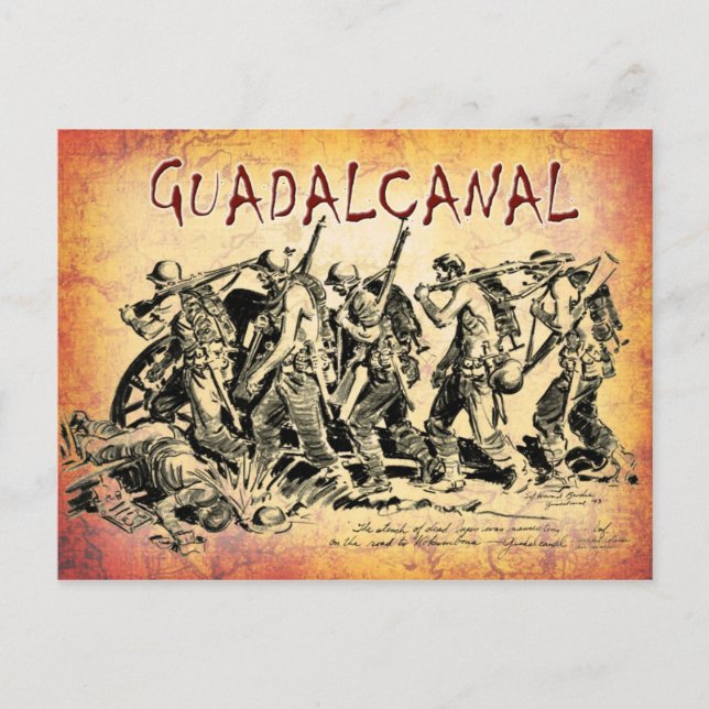Postal Batalla de Guadalcanal, 1943 (Anverso)