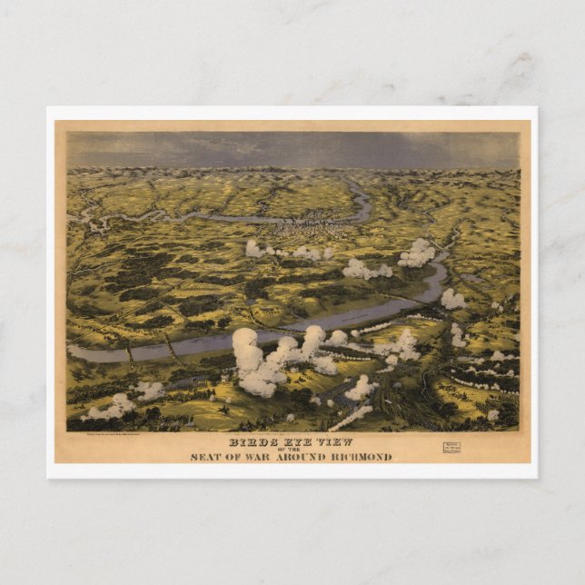 Postal Batalla de la Guerra Civil de Chickahominy Riv. 27 (Anverso)