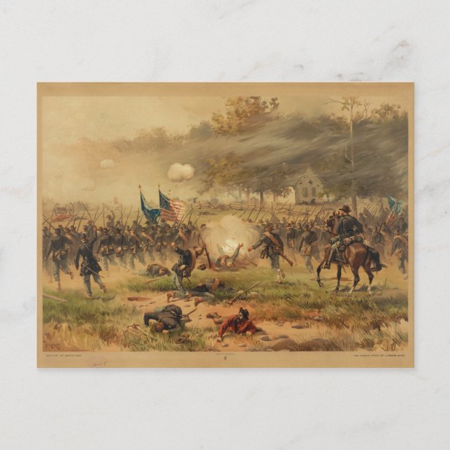 Postal Batalla de la guerra civil estadounidense contra A (Anverso)