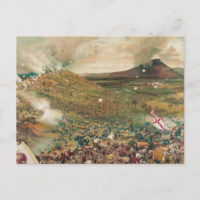 Postal Batalla de la guerra civil estadounidense contra l (Anverso)