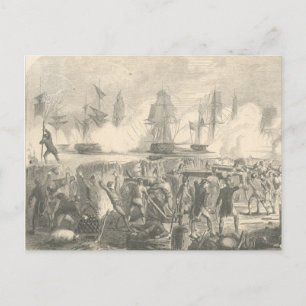 Postal Batalla de la isla de Sullivan, 1776