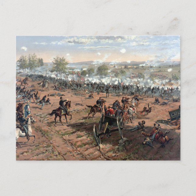 Postal Batalla de la pintura de Gettysburg (restaurada) (Anverso)