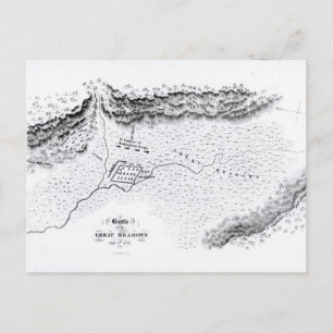 Postal Batalla de los Grandes Barrios, 3 de julio de 1754