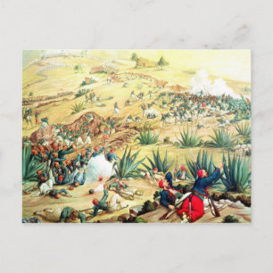 Postal Batalla de Puebla, 5 de mayo de 1862