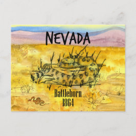 Postal Batalla de Rattleborn Nevada 1864 Colinas del desi