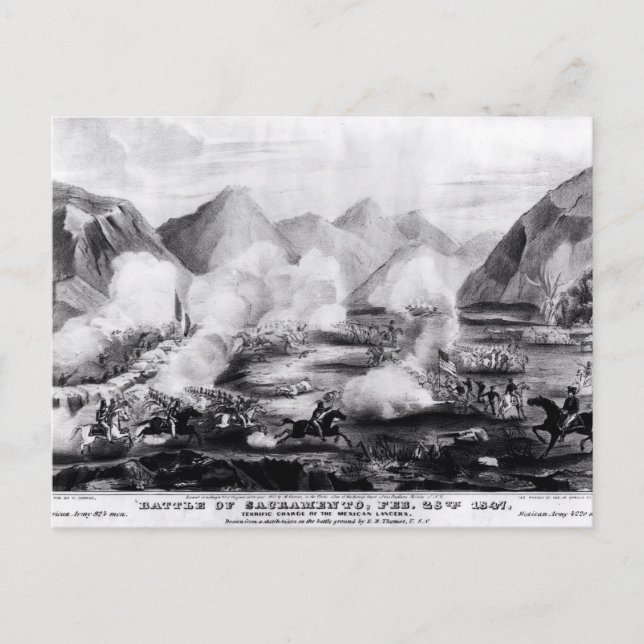 Postal Batalla de Sacramento (Anverso)