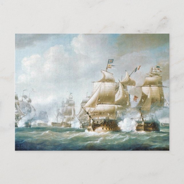 Postal Batalla de Santo Domingo en los años 1800 (Anverso)