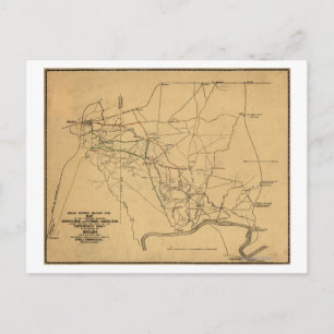 Postal Batalla de Shiloh - Mapa Panorámico de la Guerra C