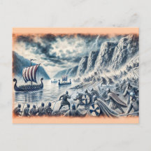Batalla de Stiklestad en dibujo de tiza pastel