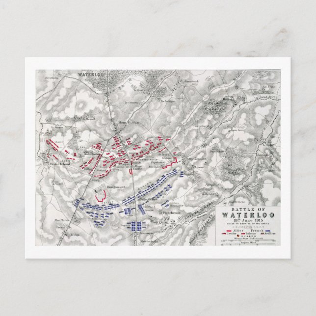 Postal Batalla de Waterloo, 18 de junio de 1815, primera  (Anverso)