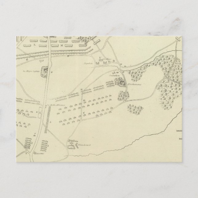 Postal Batalla de Waterloo en Bélgica (Anverso)