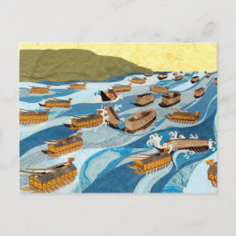 Postal Batalla del estrecho de Myeongnyang desde el BARCO