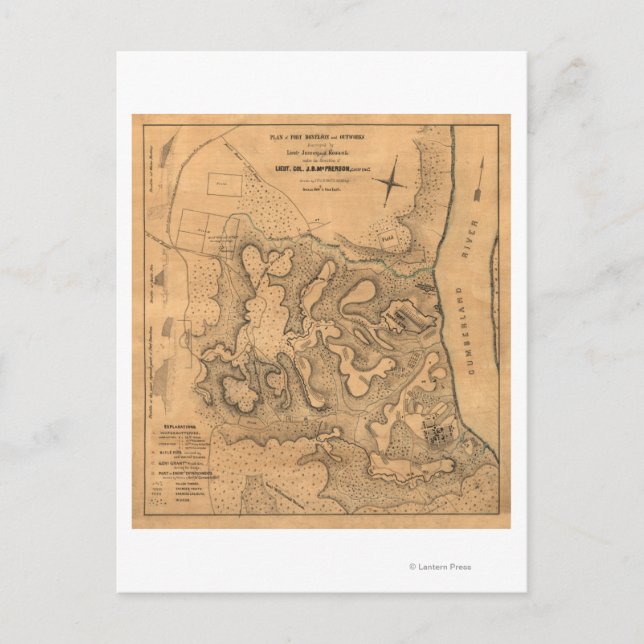 Postal Batalla del Fuerte Donelson - Mamáes Panorámicas d (Anverso)