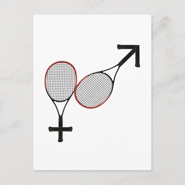 Postal Batalla del tenis de los sexos (Anverso)