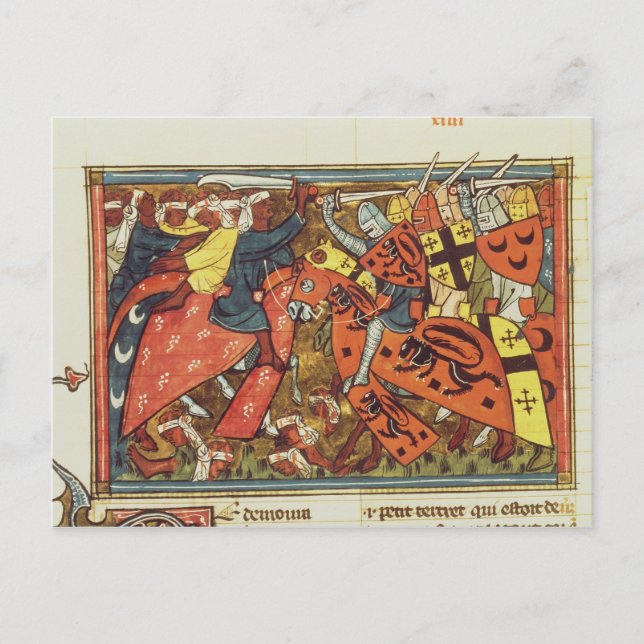 Postal Batalla entre Cruzados y Musulmanes (Anverso)