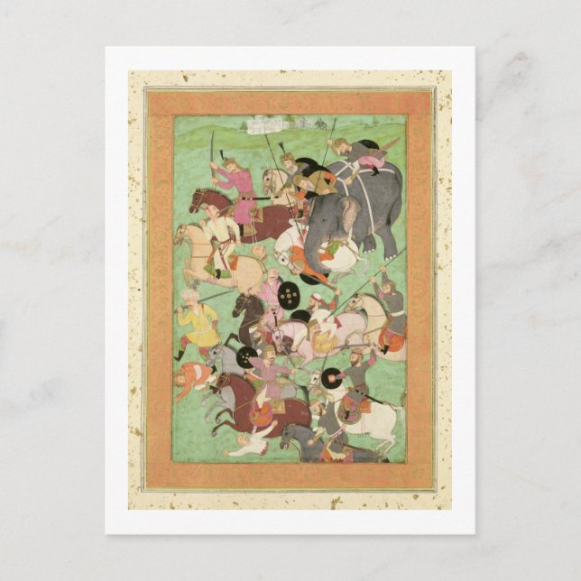 Postal Batalla entre las fuerzas de Irán y Turan, ilusion (Anverso)