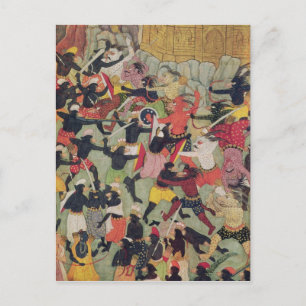 Postal Batalla entre los ejércitos de Rama y Ravana