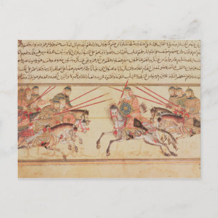 Postal Batalla entre tribus mongolas, siglo XIII