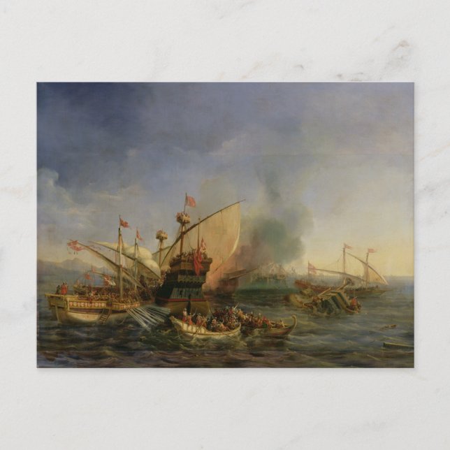 Postal Batalla naval de Episkopi en 1323, 1841 (Anverso)