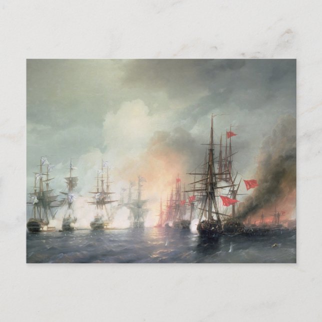 Postal Batalla naval Ruso-Turca de Sinop (Anverso)