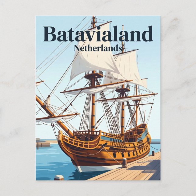 Postal Batavialand Países Bajos (Anverso)