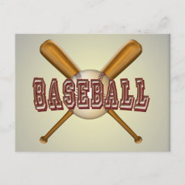 Postal Bates de béisbol cruzados