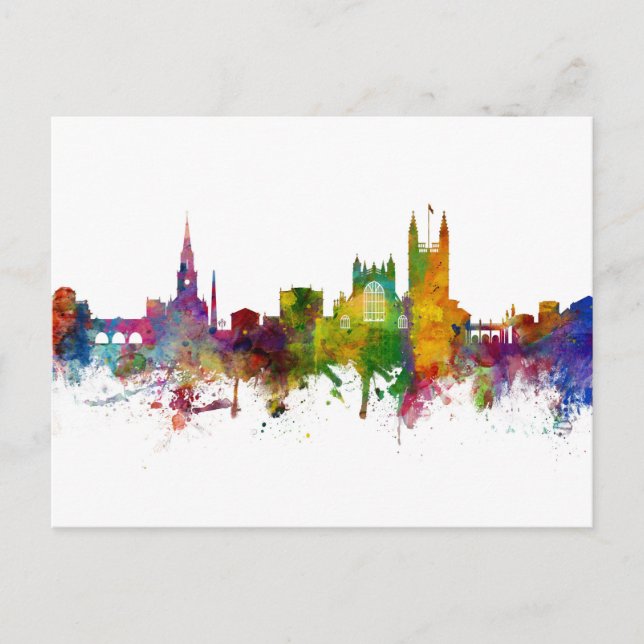 Postal Bath England Skyline City (Anverso)