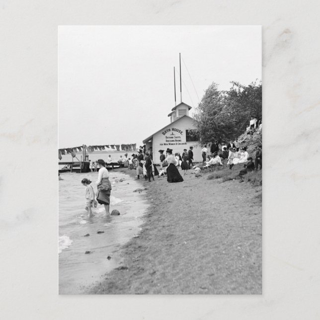 Postal Bath House, isla Bois Blanc, MI 1903 (Anverso)