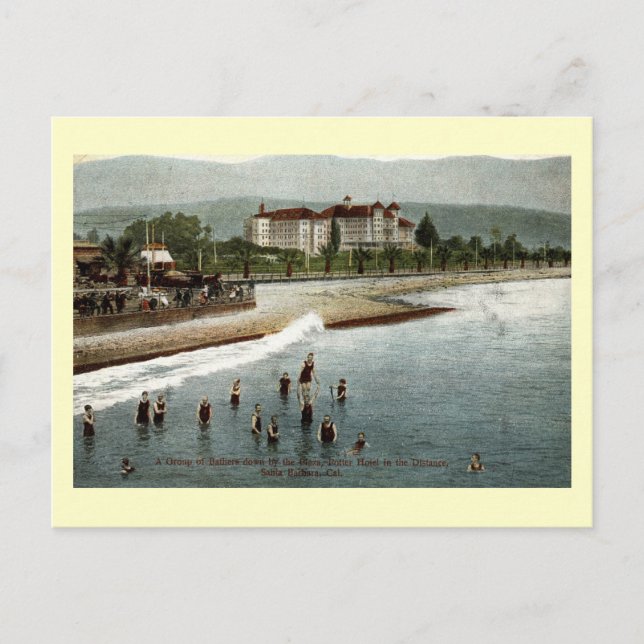 Postal Bathers, Hotel Potter, Santa Barbara CA, 1908 (Anverso)